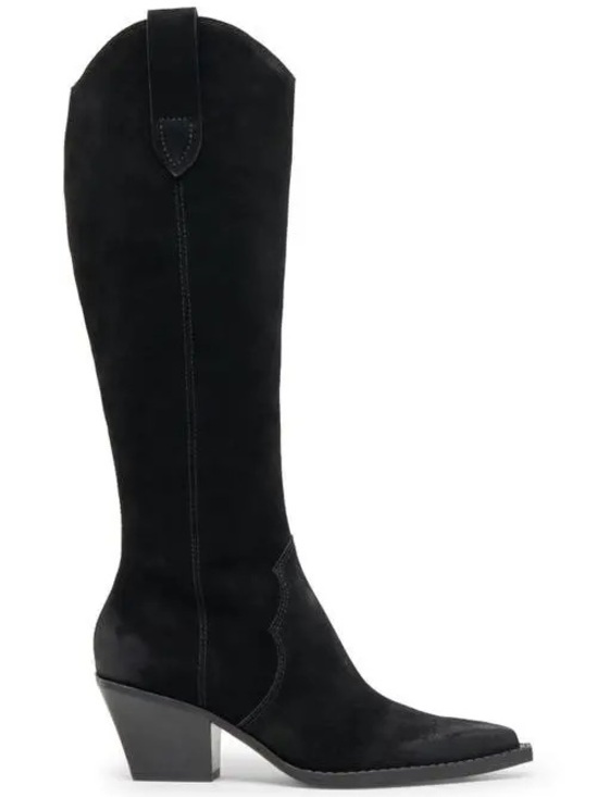 Dolce Vita Shoes - Dolce Vita Regy Western Wide Calf Boot in Black Suede